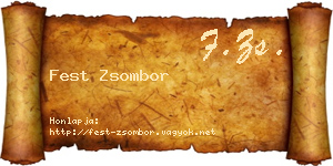 Fest Zsombor névjegykártya